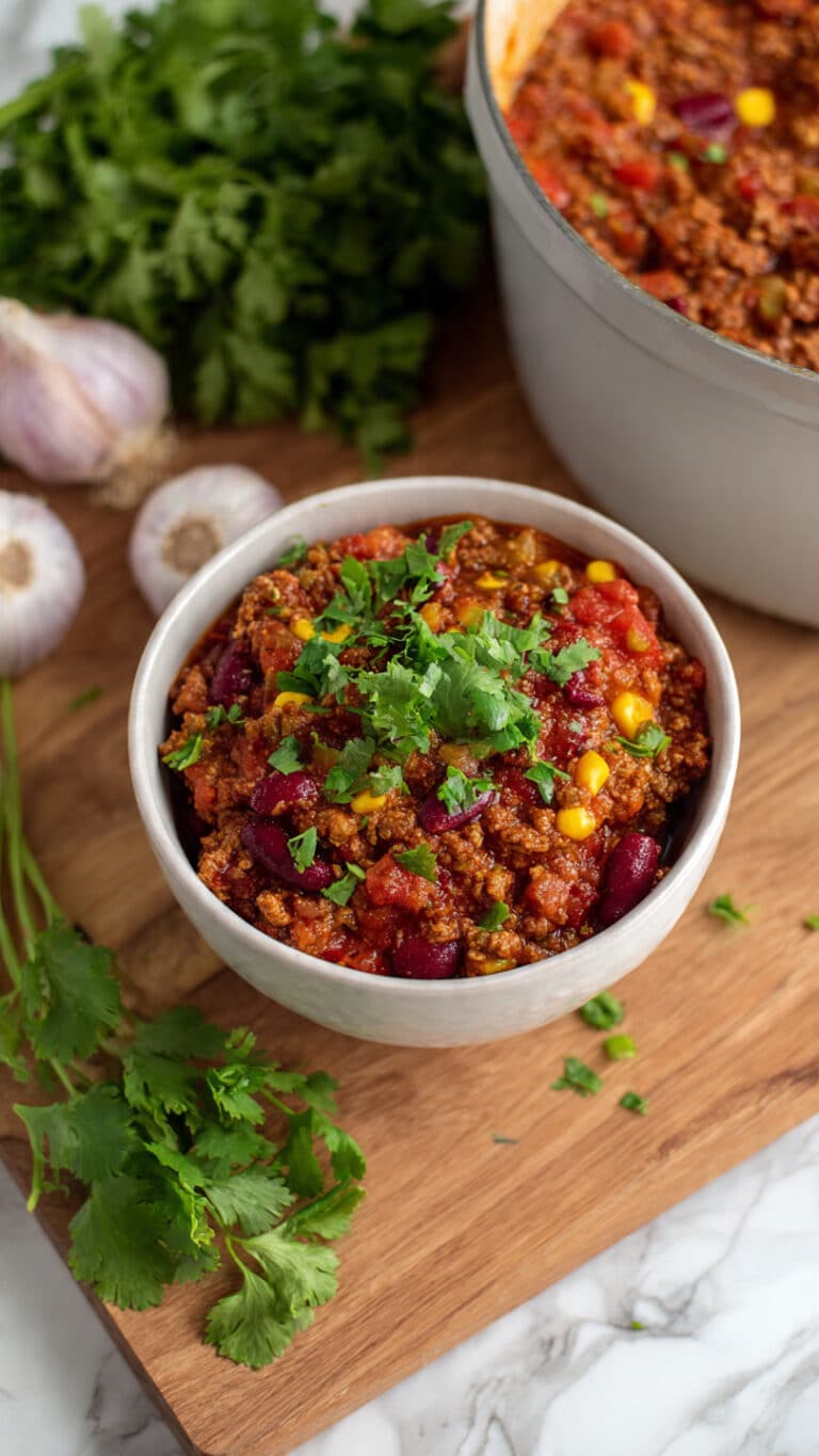 Hearty Beef Chili with Beans and Spices Recipe