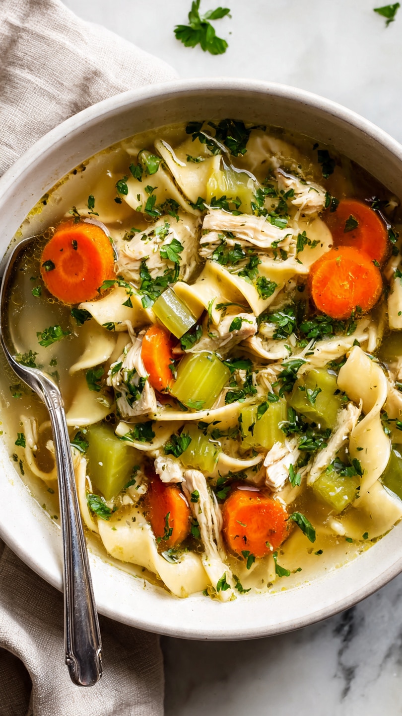 Easy Stovetop Chicken Noodle Soup Recipe - Recipe Image