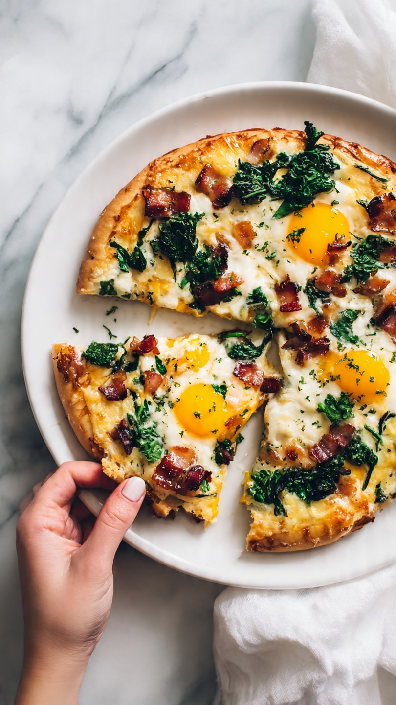 Sunny-Side-Up Breakfast Pizza Recipe - Recipe Image