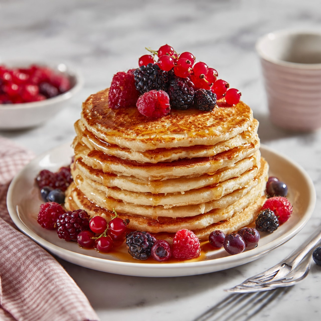 Sweet Red Lentil Protein Pancakes Recipe - Recipe Image