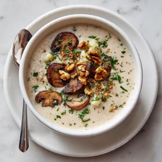 Simple and Creamy Potato Mushroom Soup Recipe