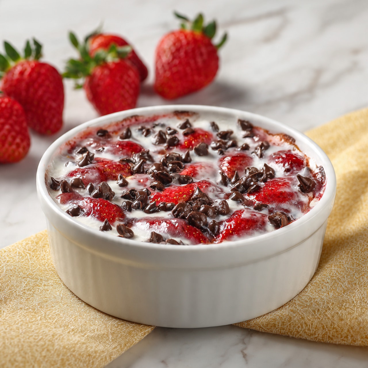 Strawberry Chocolate Baked Oatmeal Recipe - Recipe Image