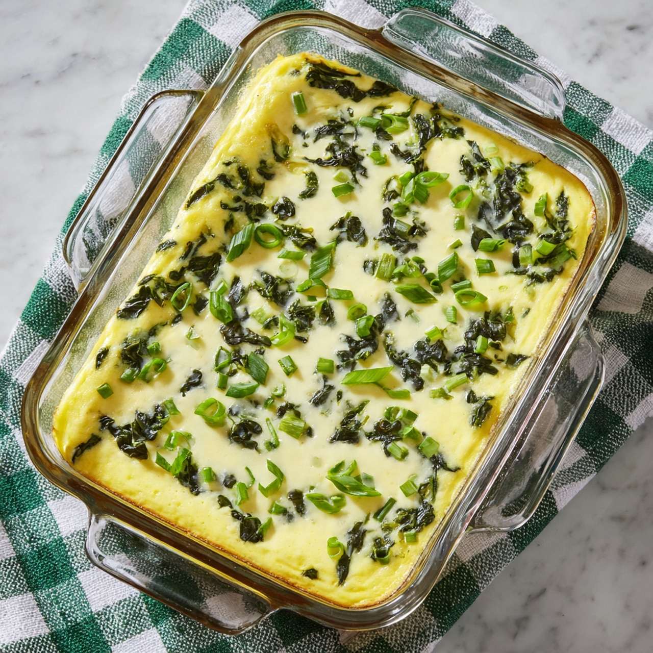 Cheesy Spinach Breakfast Bake Recipe - Recipe Image