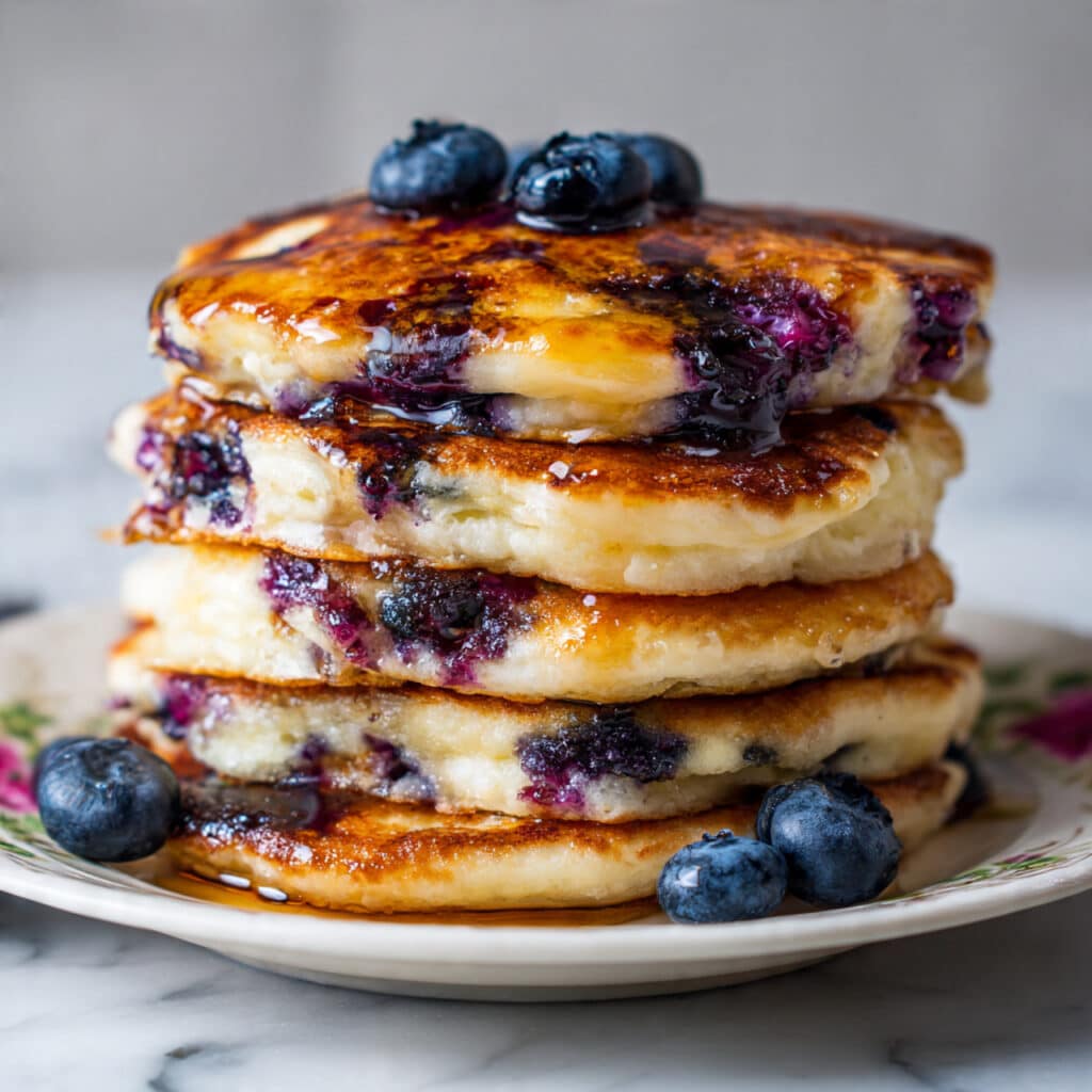 Lemon Blueberry Buttermilk Pancakes Recipe