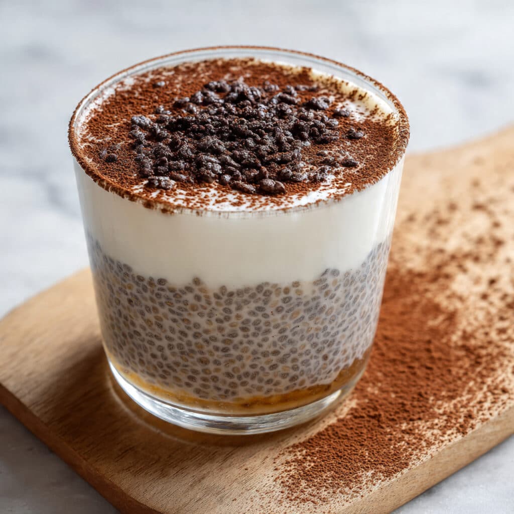 Healthy Tiramisu Chia Pudding with Espresso and Cocoa Recipe