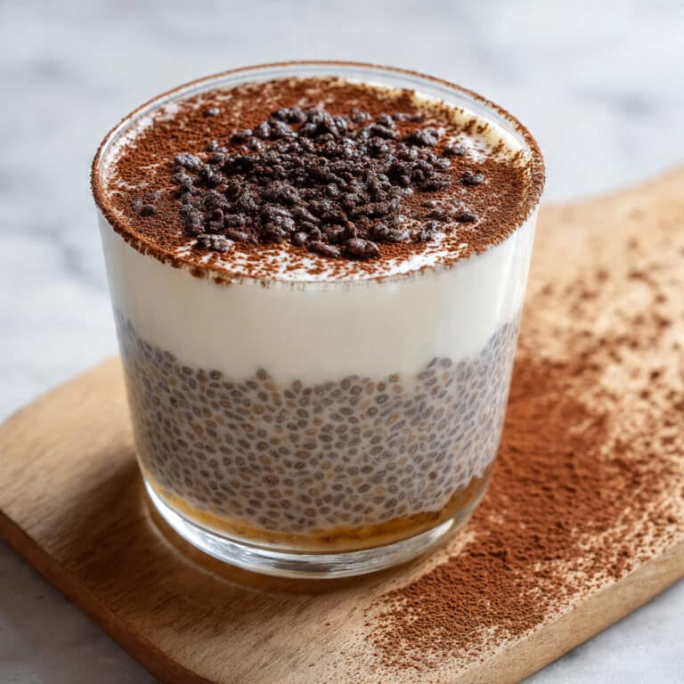Healthy Tiramisu Chia Pudding with Espresso and Cocoa Recipe