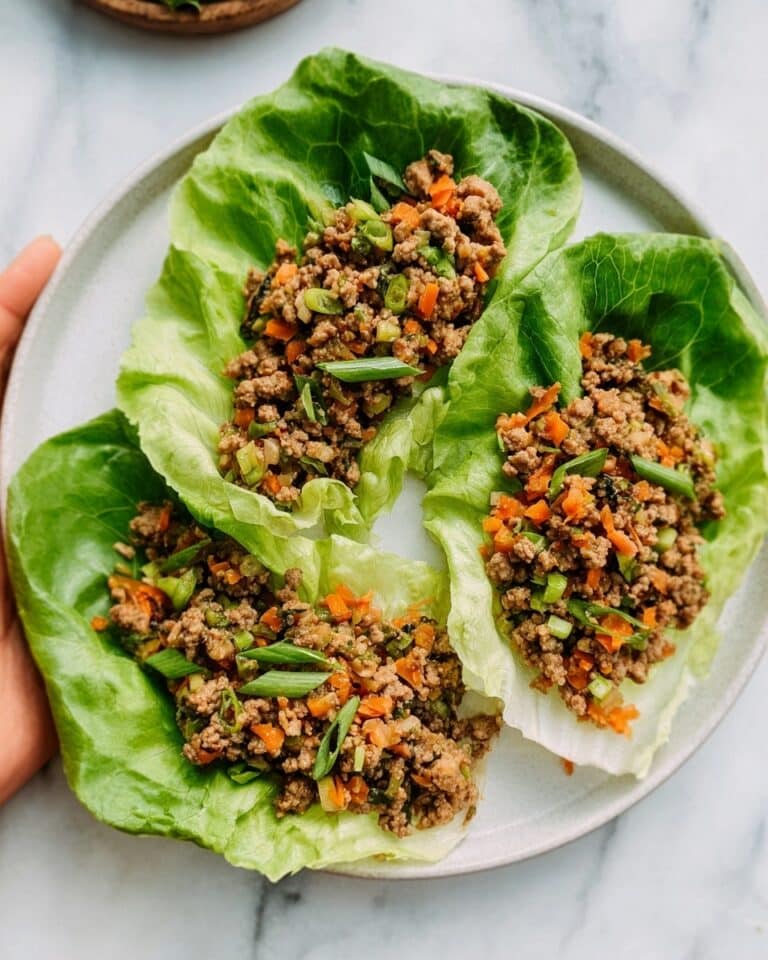 Savory Ground Beef Lettuce Wraps Recipe