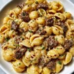Creamy Steak Pasta Skillet Recipe