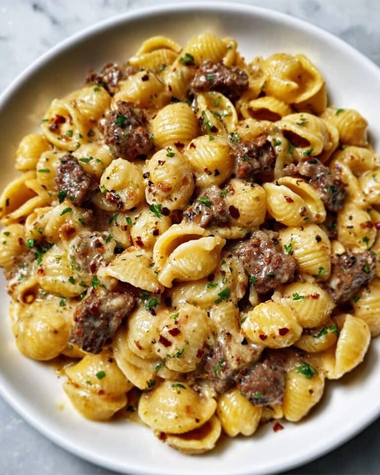Creamy Steak Pasta Skillet Recipe