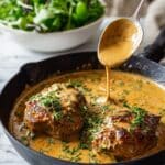 Beef Steak in Creamy Garlic Sauce Recipe