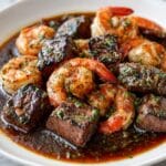 Sizzling Garlic Butter Steak & Shrimp Skillet Recipe