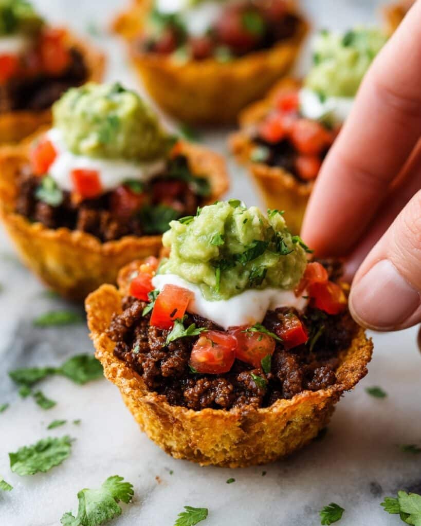 Crispy Beef Taco Cups Recipe