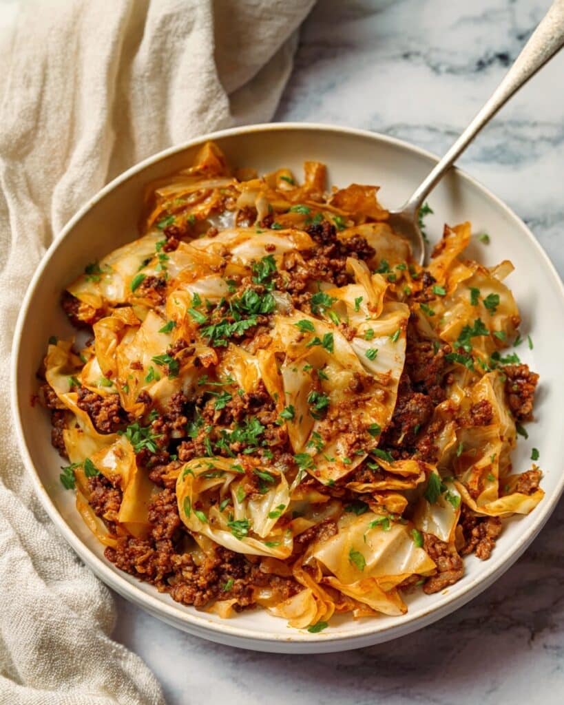 Ground Beef and Chopped Cabbage Skillet Meal Recipe