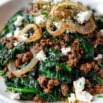 Ground Beef and Spinach Skillet with Feta Recipe