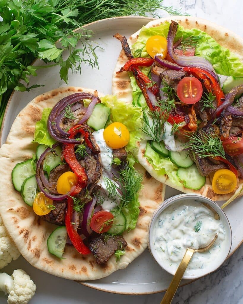 Grilled Skirt Steak Gyros Recipe