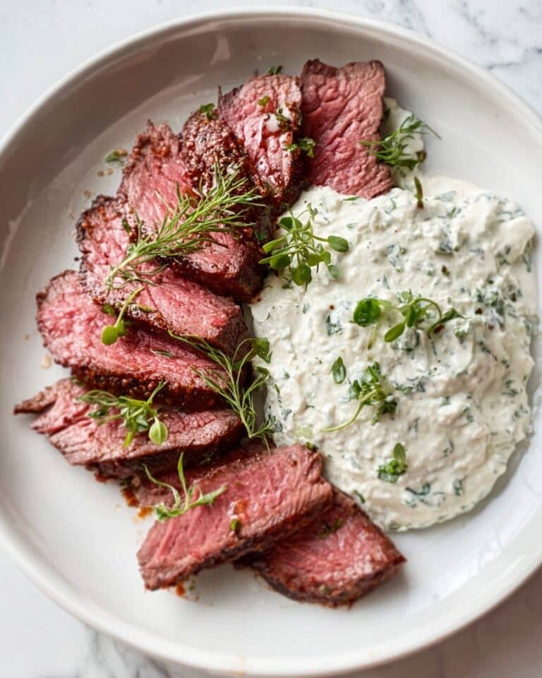 Steak with Tzatziki Sauce Recipe