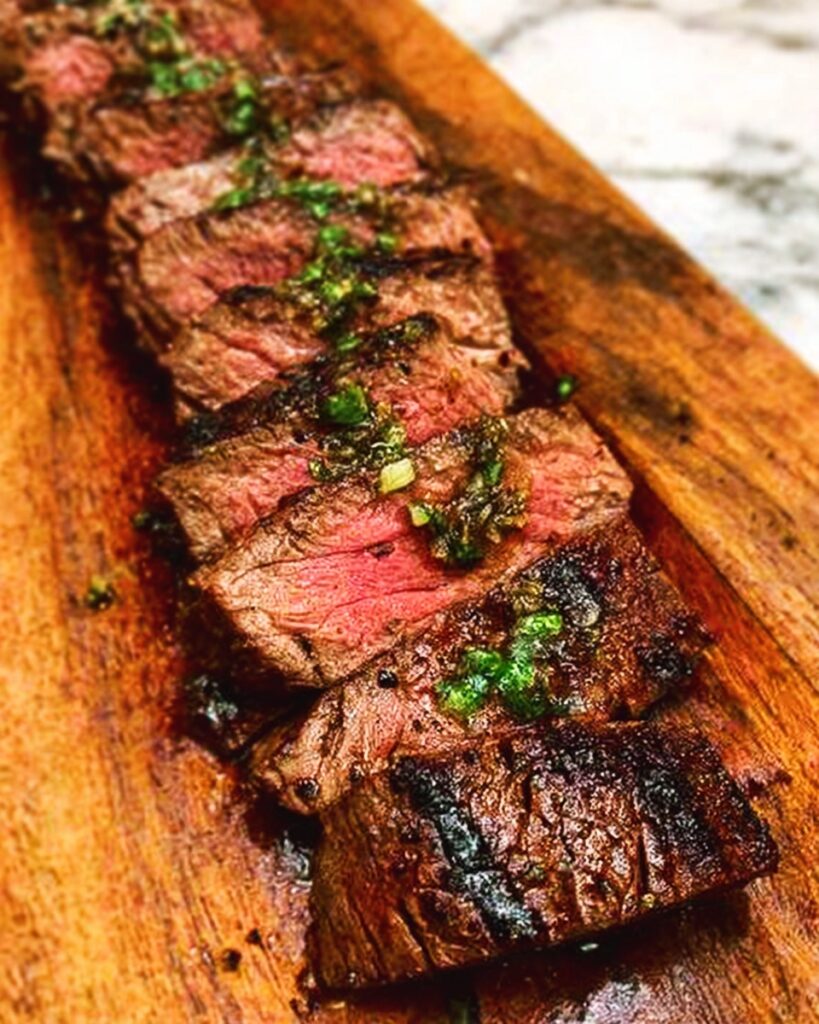 Grilled Flank Steak with Greek Marinade Recipe