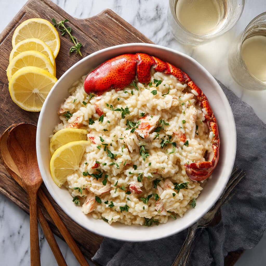 Butter Poached Lobster Risotto Recipe