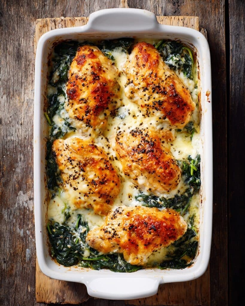 Creamy Spinach & Chicken Bake Recipe