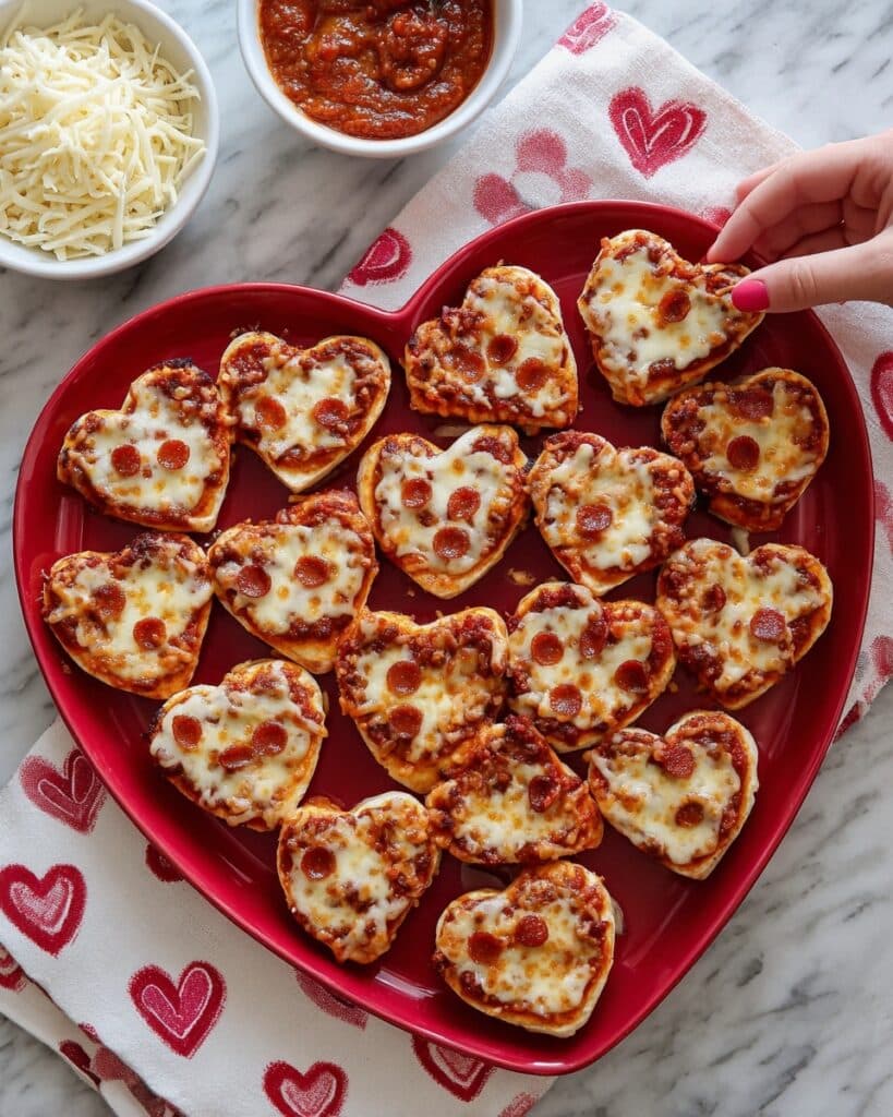 Mini Heart Shaped Pizzas Recipe