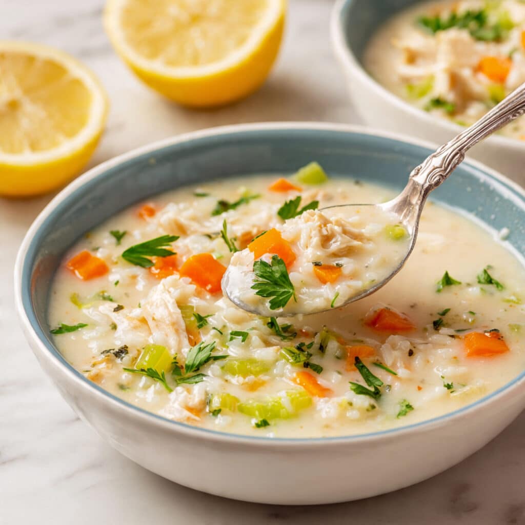 Greek Lemon Chicken Soup (Avgolemono) Recipe