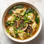 Potsticker Soup with Mushrooms & Bok Choy Recipe