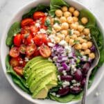 Vibrant Vegetarian Salad Bowl with Avocado, Chickpeas, and Vegetables Recipe