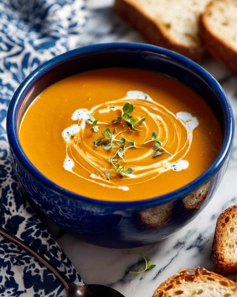 Creamy Butternut Squash Soup with Fresh Ginger Recipe