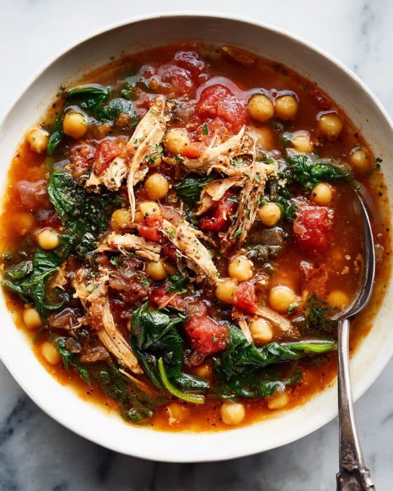 Hearty Chicken and Chickpea Soup with Warm Spices Recipe