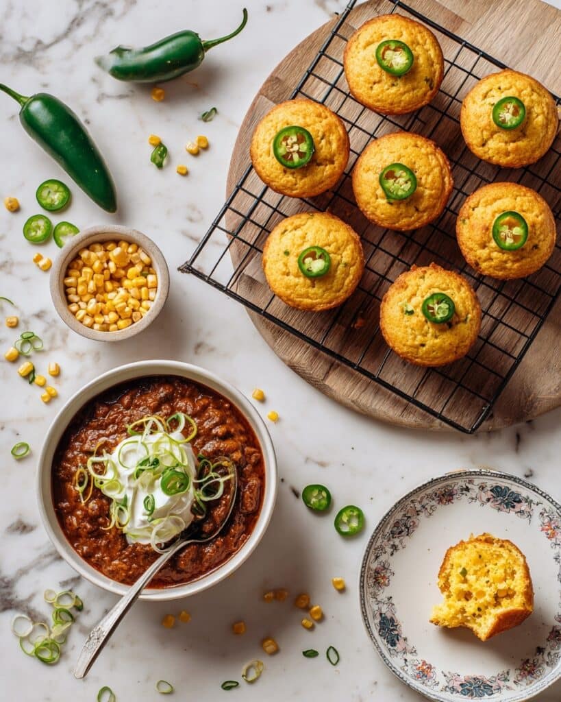 Cornbread Muffins with Jalapeño and Cheddar Recipe