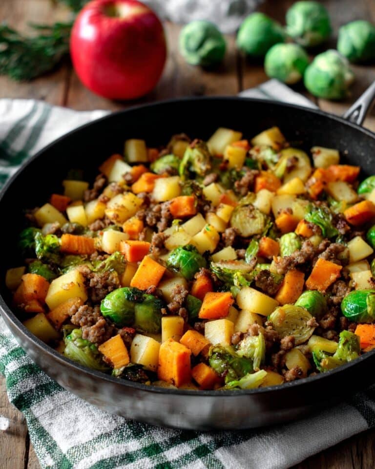 One-Pan Apple Cider Chicken and Brussels Sprouts Recipe