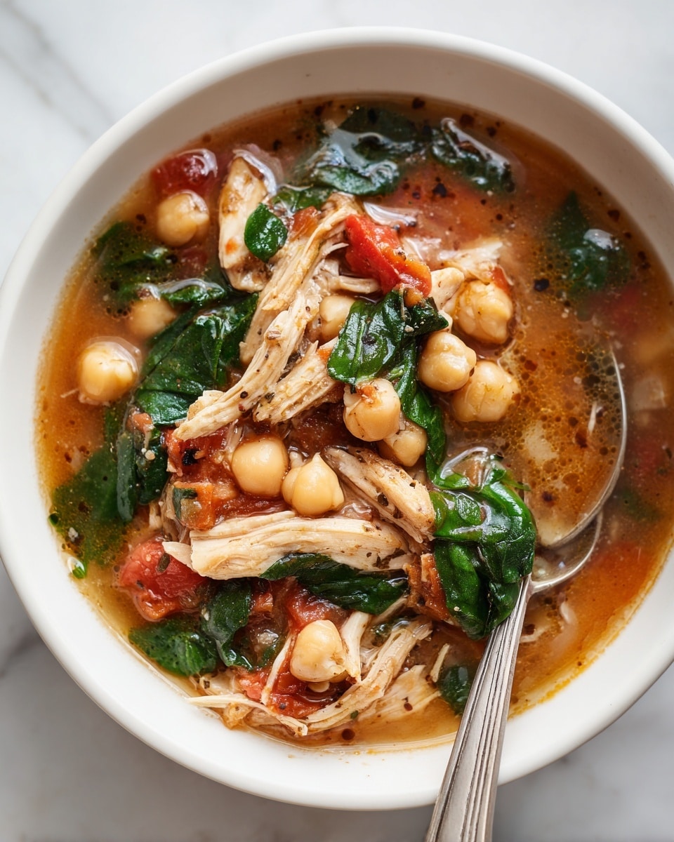 Hearty Chicken and Chickpea Soup with Warm Spices Recipe - Recipe Image