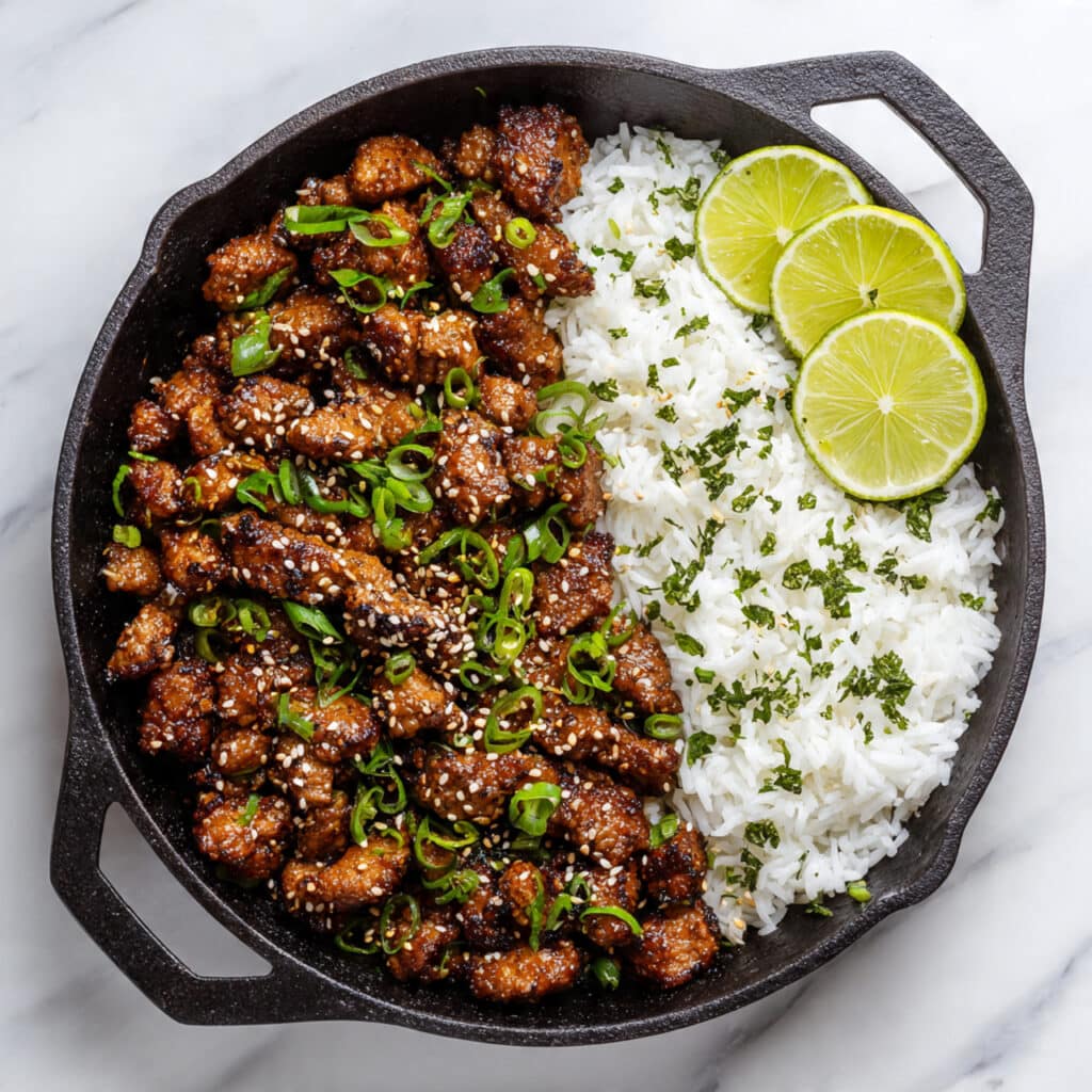 Zesty Ginger Lime Pork with Creamy Coconut Rice Recipe