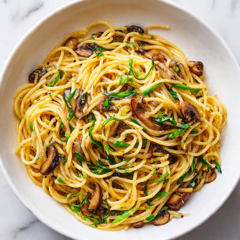 Egg Mushroom Savory Noodles Recipe