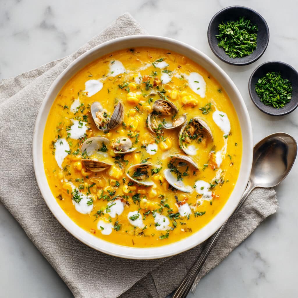 Sweet Potato and Corn Clam Chowder Recipe