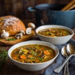 Simple & Healthy Mushroom Quinoa Soup Recipe