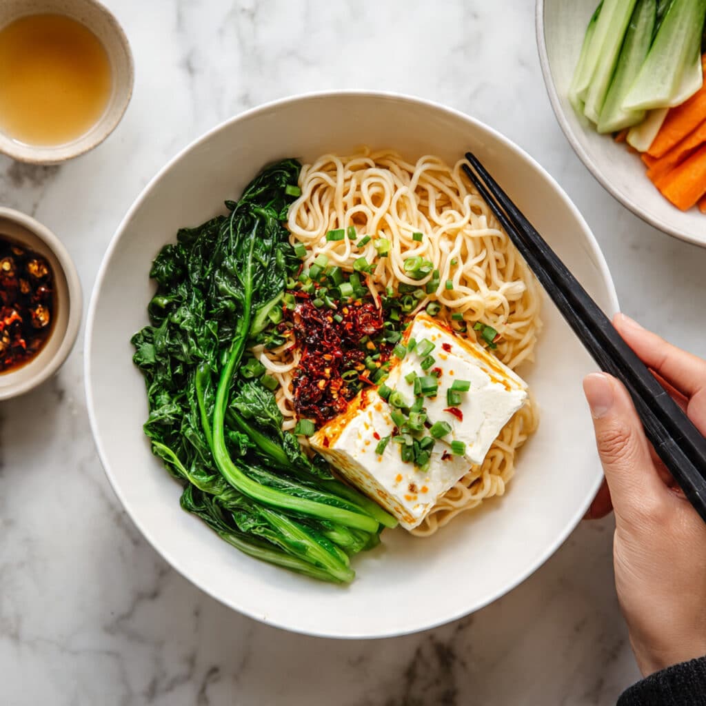 Creamy Vegan Tofu Noodles Recipe