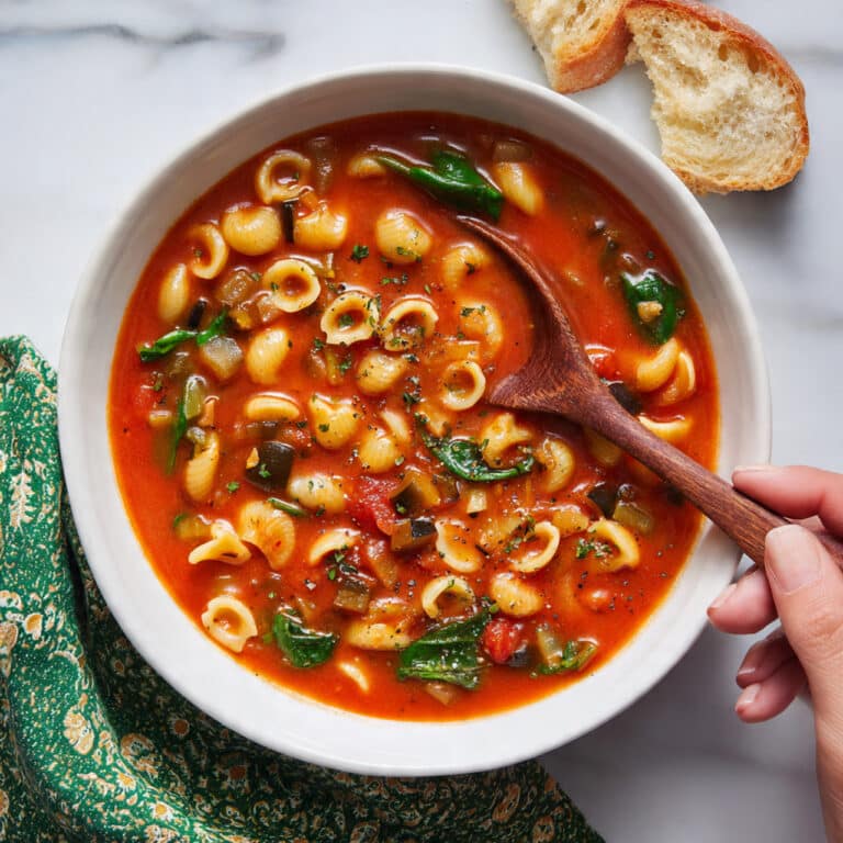 Minestrone Soup With Fresh Vegetables Recipe