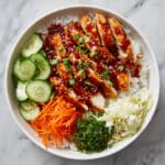 Korean BBQ Chicken Bowls with Gochujang Cream Sauce Recipe