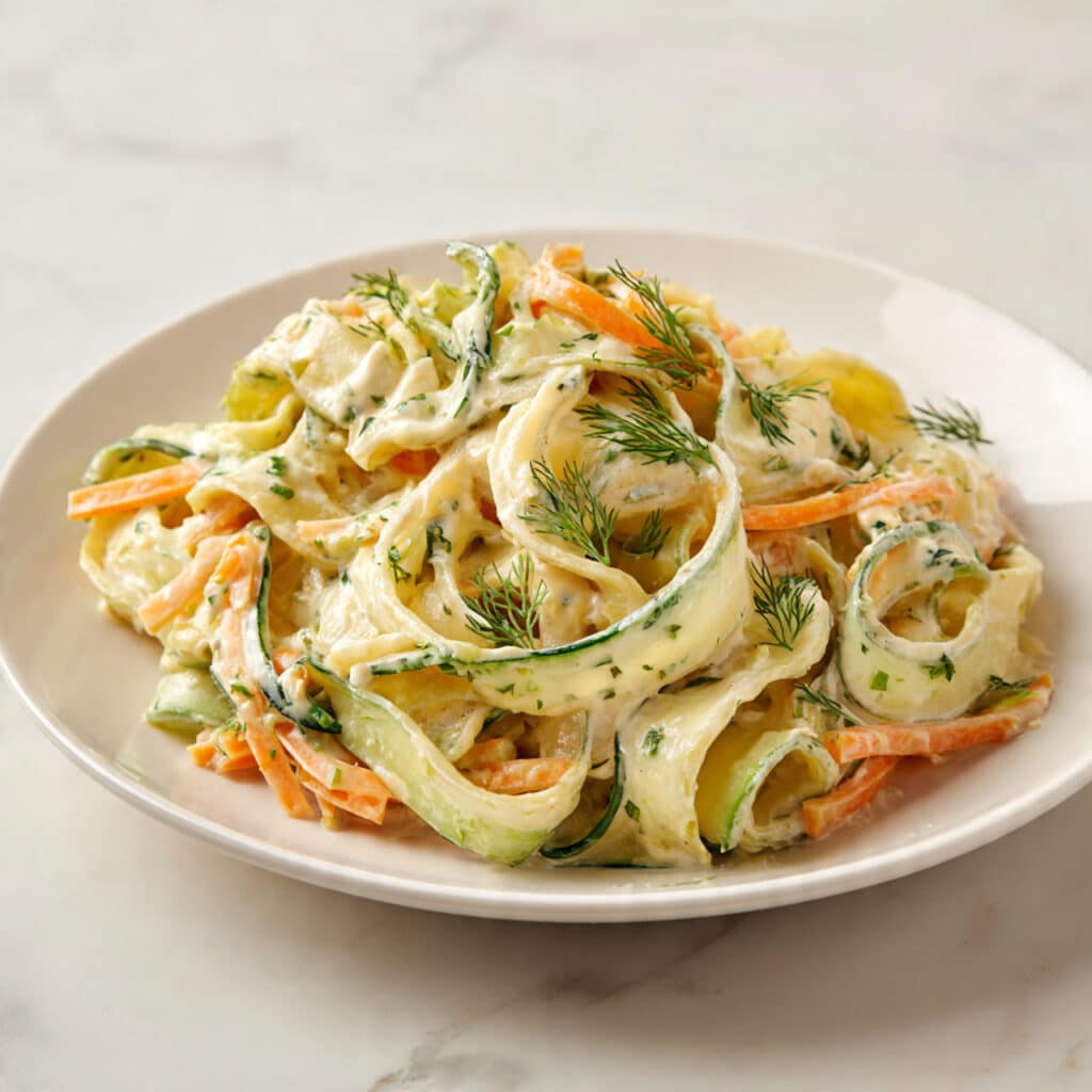 Creamy Cucumber and Carrot Salad Recipe