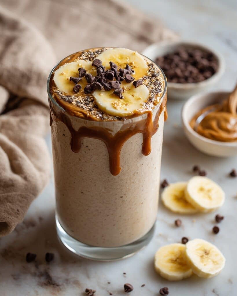 Chocolate Peanut Butter Protein Smoothie Recipe