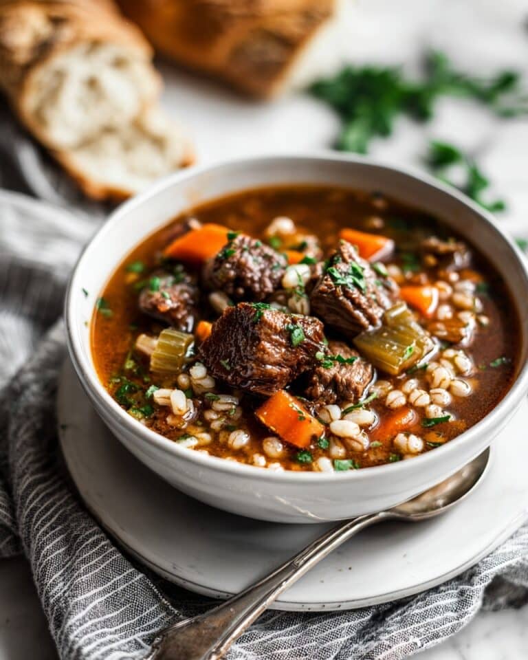 Chunky Beef and Barley Soup Recipe