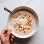 Creamy Apple Baked Oatmeal with Healthy Caramel Sauce Recipe
