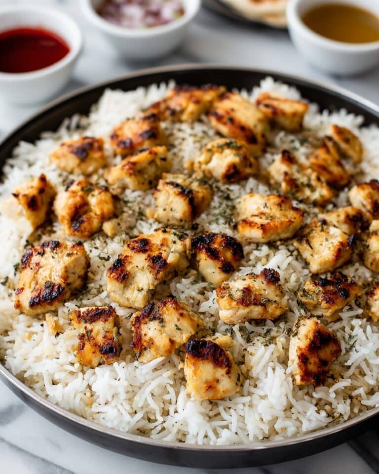Creamy Chicken Scampi with Garlic Parmesan Rice Recipe