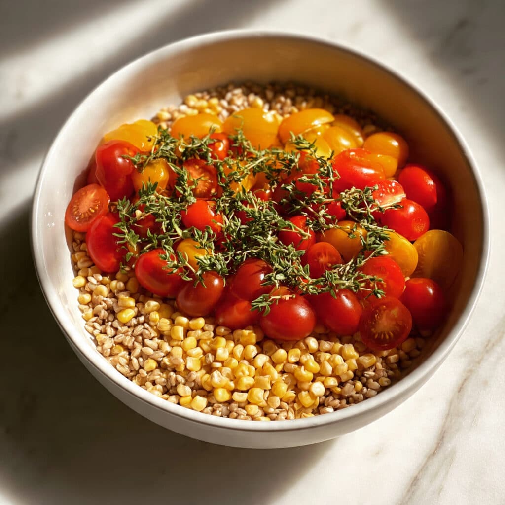 Summer Barley Salad with Sweet Corn and Tomatoes Recipe