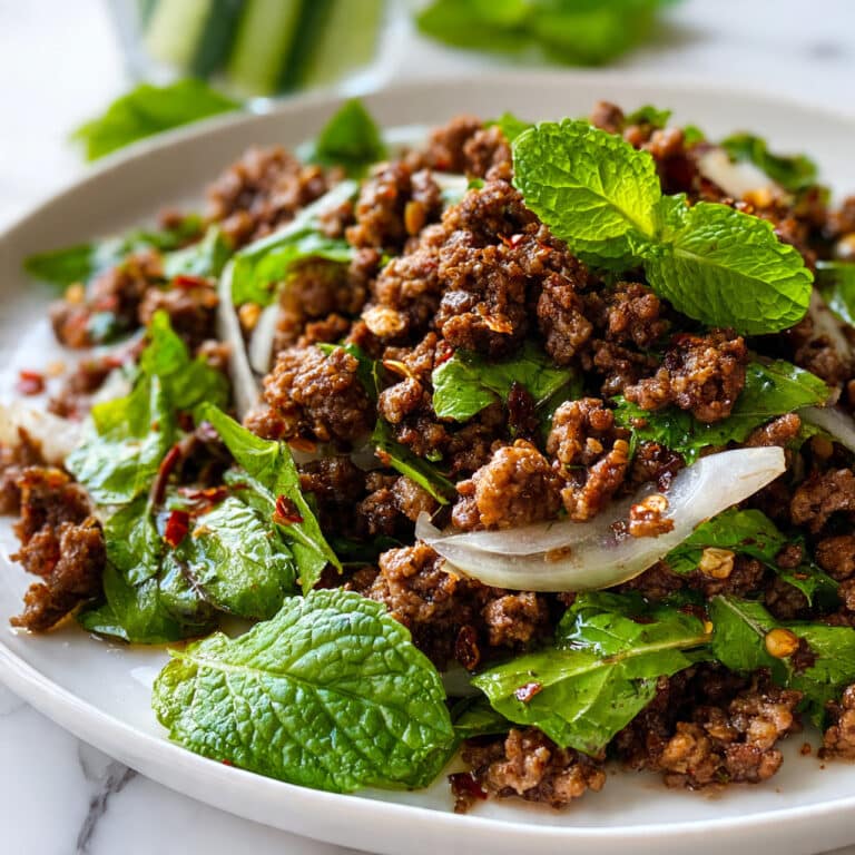 Authentic Thai Laab Moo (Spicy Minced Pork Salad) Recipe