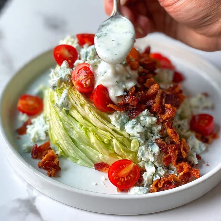Wedge Salad with Homemade Blue Cheese Dressing Recipe