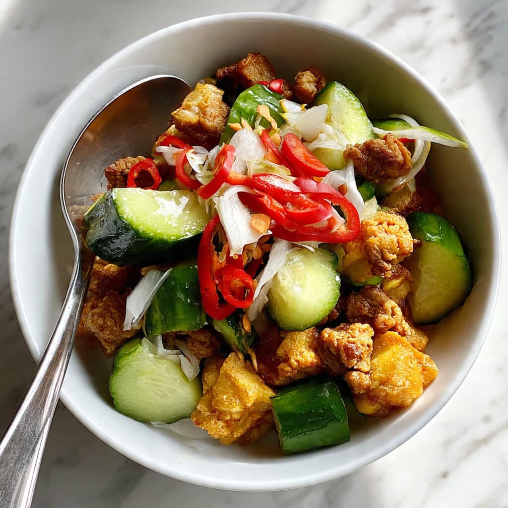 Grilled Pork Salad with Cucumber Recipe