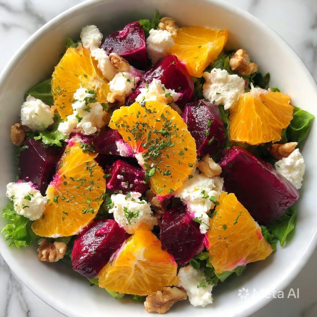 Roasted Beet Salad with Feta and Citrus Vinaigrette Recipe