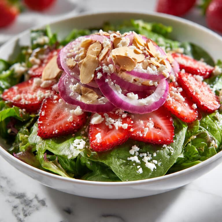 Strawberry and Feta Salad with Honey Dressing Recipe